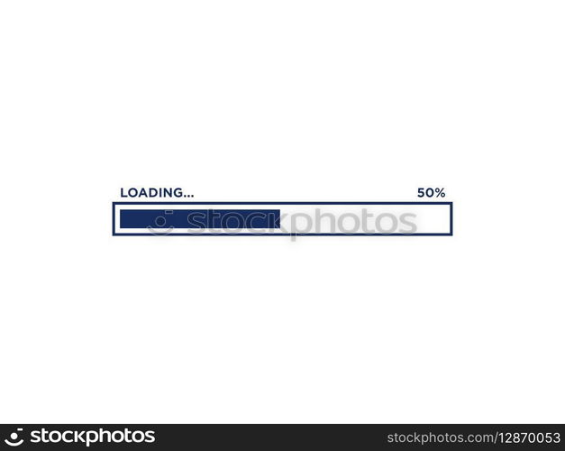 Loading Progress Bar Icon Vector Template