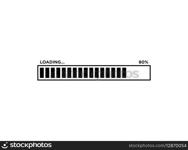 Loading Progress Bar Icon Vector Template