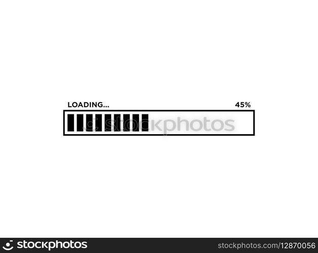 Loading Progress Bar Icon Vector Template