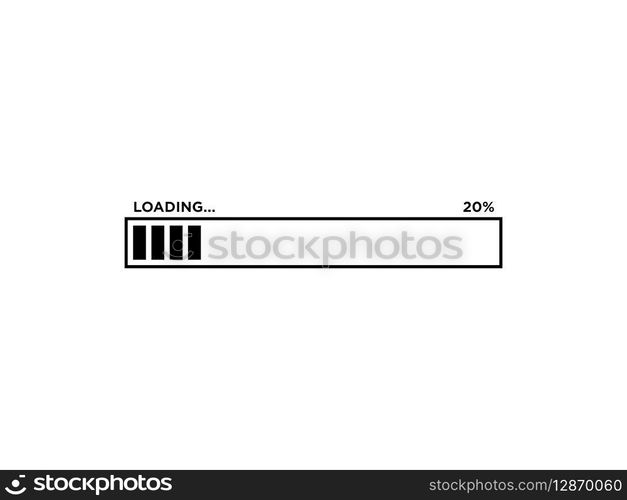 Loading Progress Bar Icon Vector Template