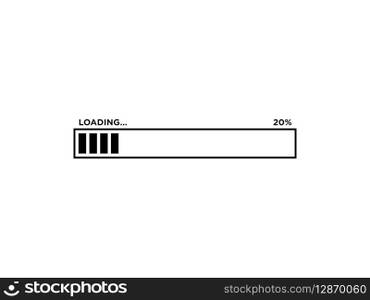 Loading Progress Bar Icon Vector Template