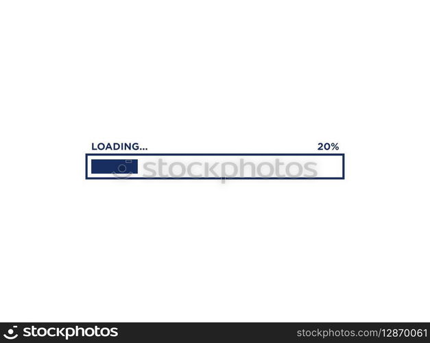 Loading Progress Bar Icon Vector Template