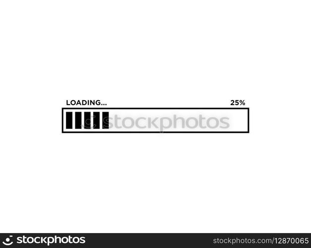 Loading Progress Bar Icon Vector Template