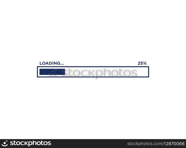 Loading Progress Bar Icon Vector Template