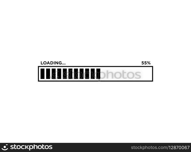Loading Progress Bar Icon Vector Template