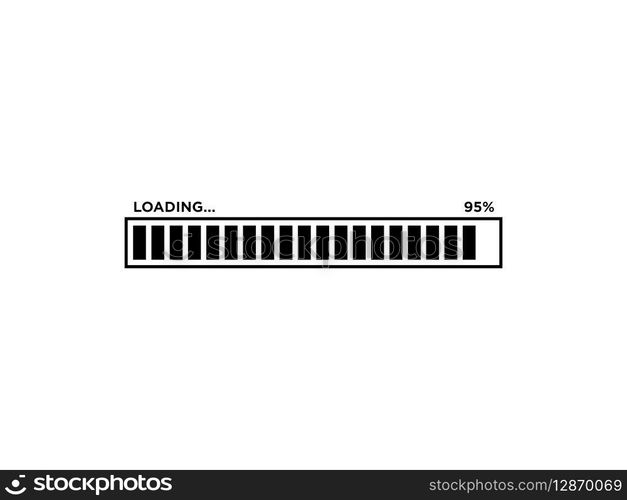 Loading Progress Bar Icon Vector Template