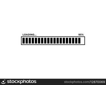 Loading Progress Bar Icon Vector Template