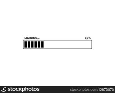 Loading Progress Bar Icon Vector Template