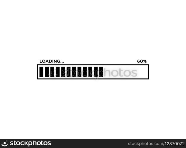 Loading Progress Bar Icon Vector Template