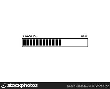 Loading Progress Bar Icon Vector Template