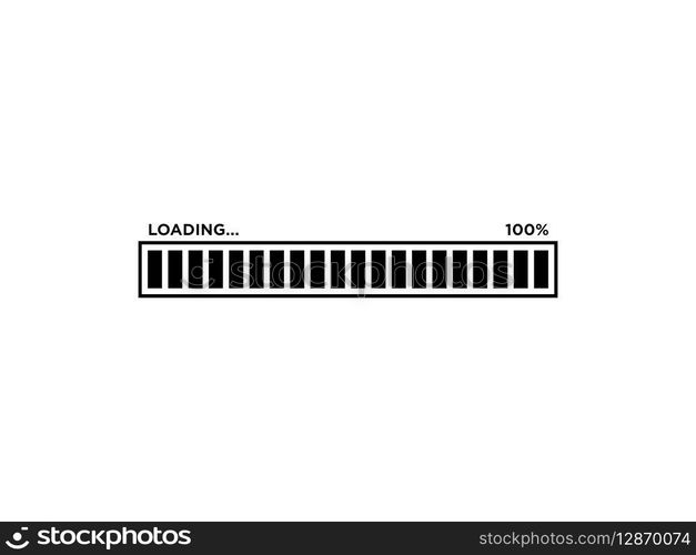 Loading Progress Bar Icon Vector Template