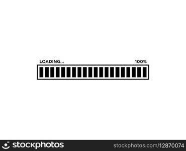 Loading Progress Bar Icon Vector Template