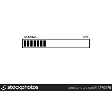 Loading Progress Bar Icon Vector Template