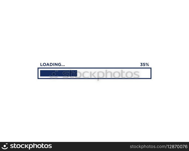 Loading Progress Bar Icon Vector Template