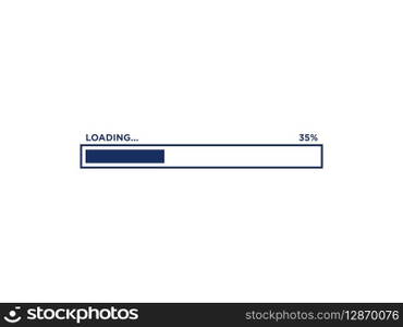 Loading Progress Bar Icon Vector Template