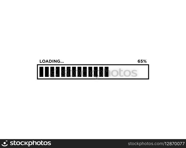 Loading Progress Bar Icon Vector Template