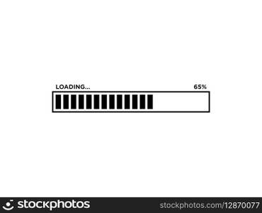 Loading Progress Bar Icon Vector Template