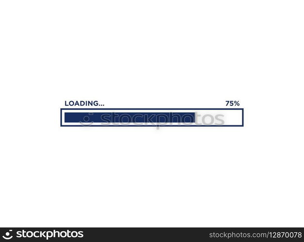 Loading Progress Bar Icon Vector Template