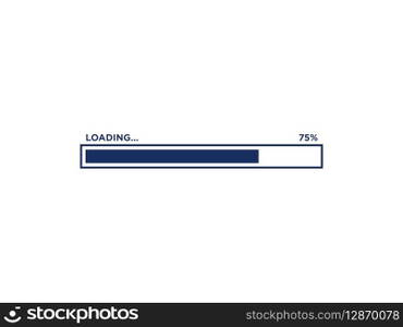 Loading Progress Bar Icon Vector Template