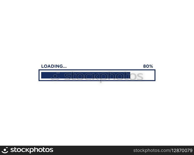 Loading Progress Bar Icon Vector Template