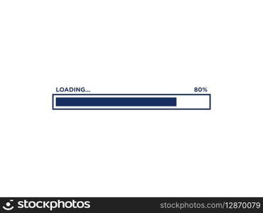 Loading Progress Bar Icon Vector Template