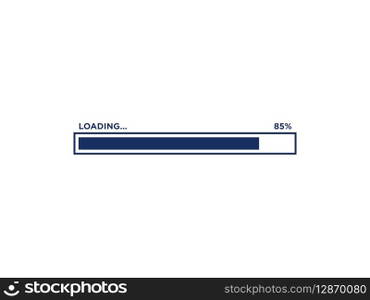 Loading Progress Bar Icon Vector Template
