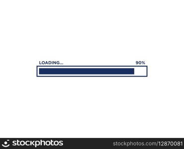 Loading Progress Bar Icon Vector Template