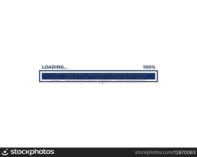 Loading Progress Bar Icon Vector Template