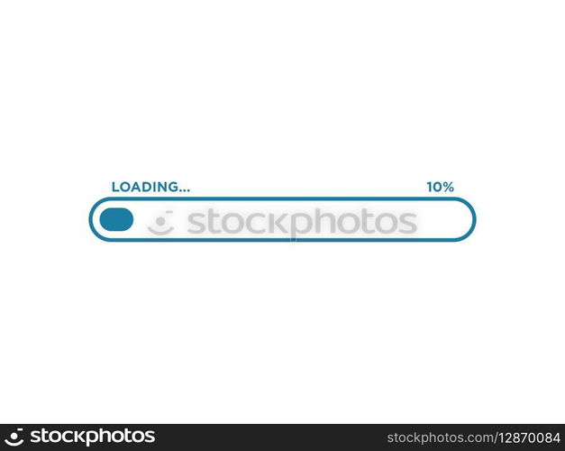 Loading Progress Bar Icon Vector Template