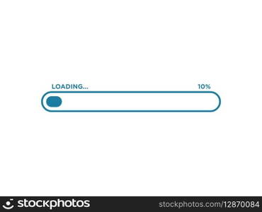 Loading Progress Bar Icon Vector Template