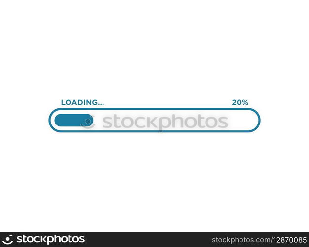 Loading Progress Bar Icon Vector Template