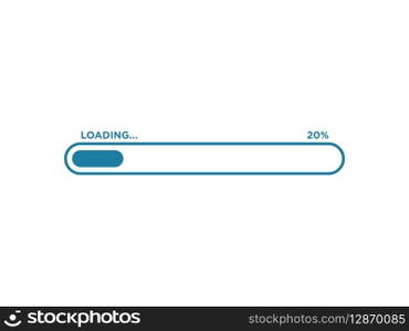 Loading Progress Bar Icon Vector Template