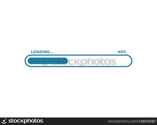 Loading Progress Bar Icon Vector Template