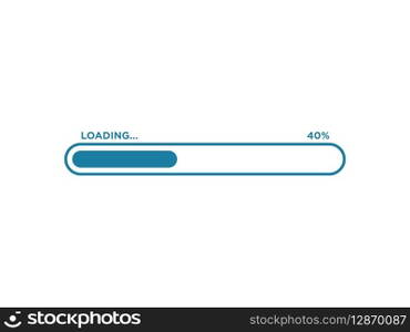 Loading Progress Bar Icon Vector Template
