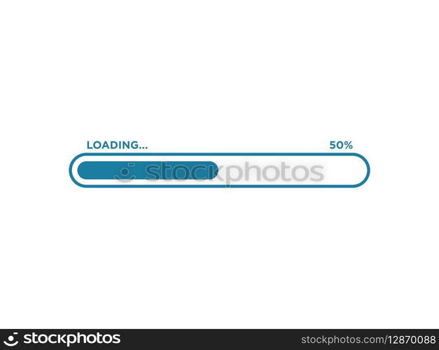 Loading Progress Bar Icon Vector Template