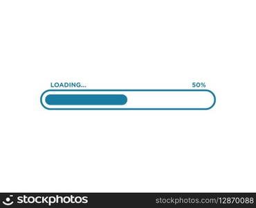 Loading Progress Bar Icon Vector Template