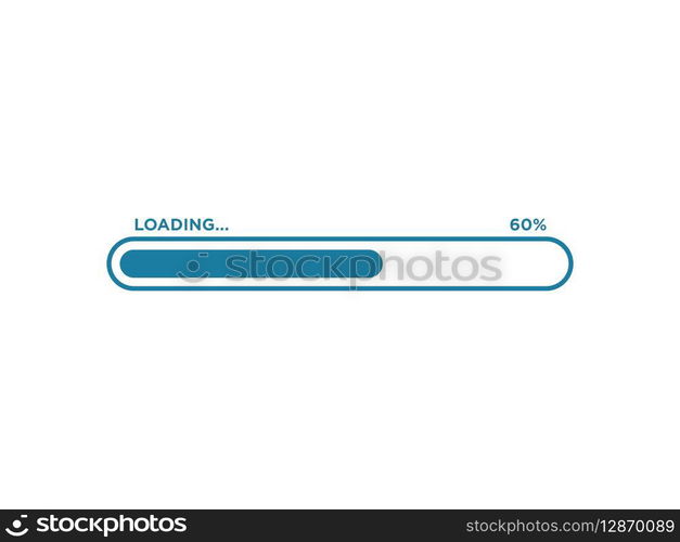 Loading Progress Bar Icon Vector Template