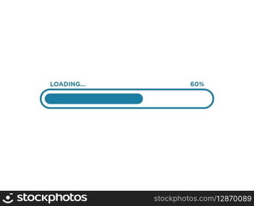 Loading Progress Bar Icon Vector Template