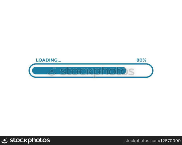 Loading Progress Bar Icon Vector Template
