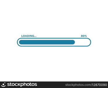 Loading Progress Bar Icon Vector Template