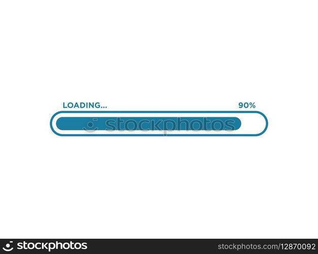 Loading Progress Bar Icon Vector Template