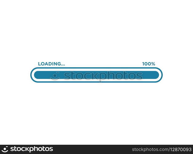 Loading Progress Bar Icon Vector Template