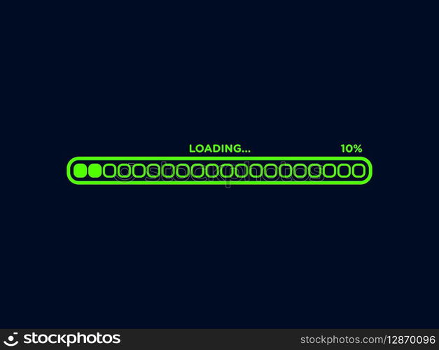 Loading Progress Bar Icon Vector Template