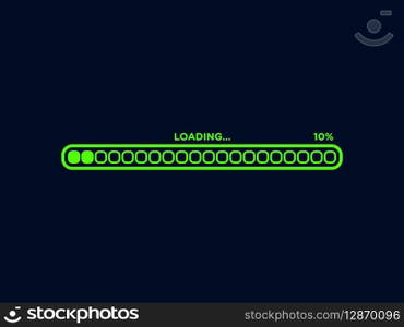 Loading Progress Bar Icon Vector Template