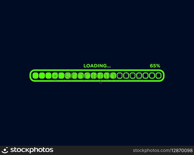 Loading Progress Bar Icon Vector Template