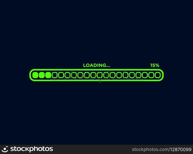 Loading Progress Bar Icon Vector Template