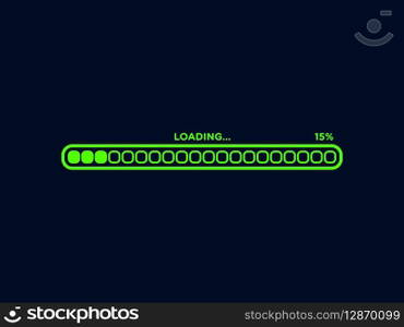 Loading Progress Bar Icon Vector Template