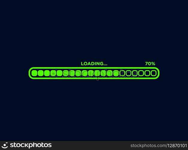 Loading Progress Bar Icon Vector Template