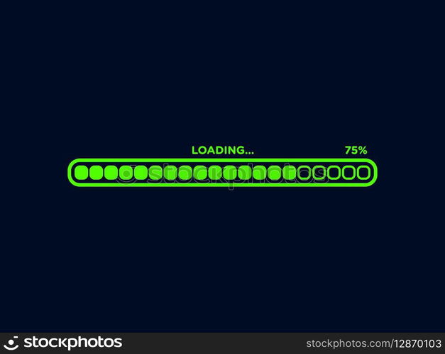 Loading Progress Bar Icon Vector Template