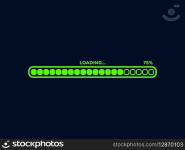 Loading Progress Bar Icon Vector Template